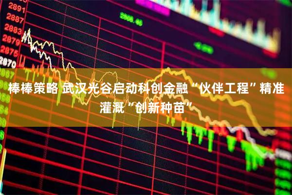 棒棒策略 武汉光谷启动科创金融“伙伴工程”精准灌溉“创新种苗”