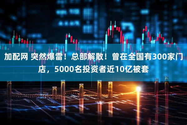 加配网 突然爆雷！总部解散！曾在全国有300家门店，5000名投资者近10亿被套