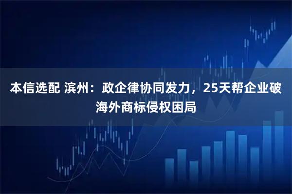 本信选配 滨州：政企律协同发力，25天帮企业破海外商标侵权困局