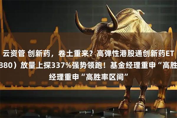 云资管 创新药，卷土重来？高弹性港股通创新药ETF（520880）放量上探337%强势领跑！基金经理重申“高胜率区间”