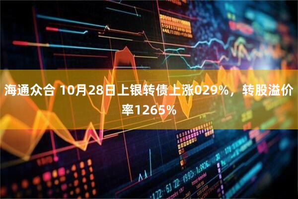 海通众合 10月28日上银转债上涨029%，转股溢价率1265%